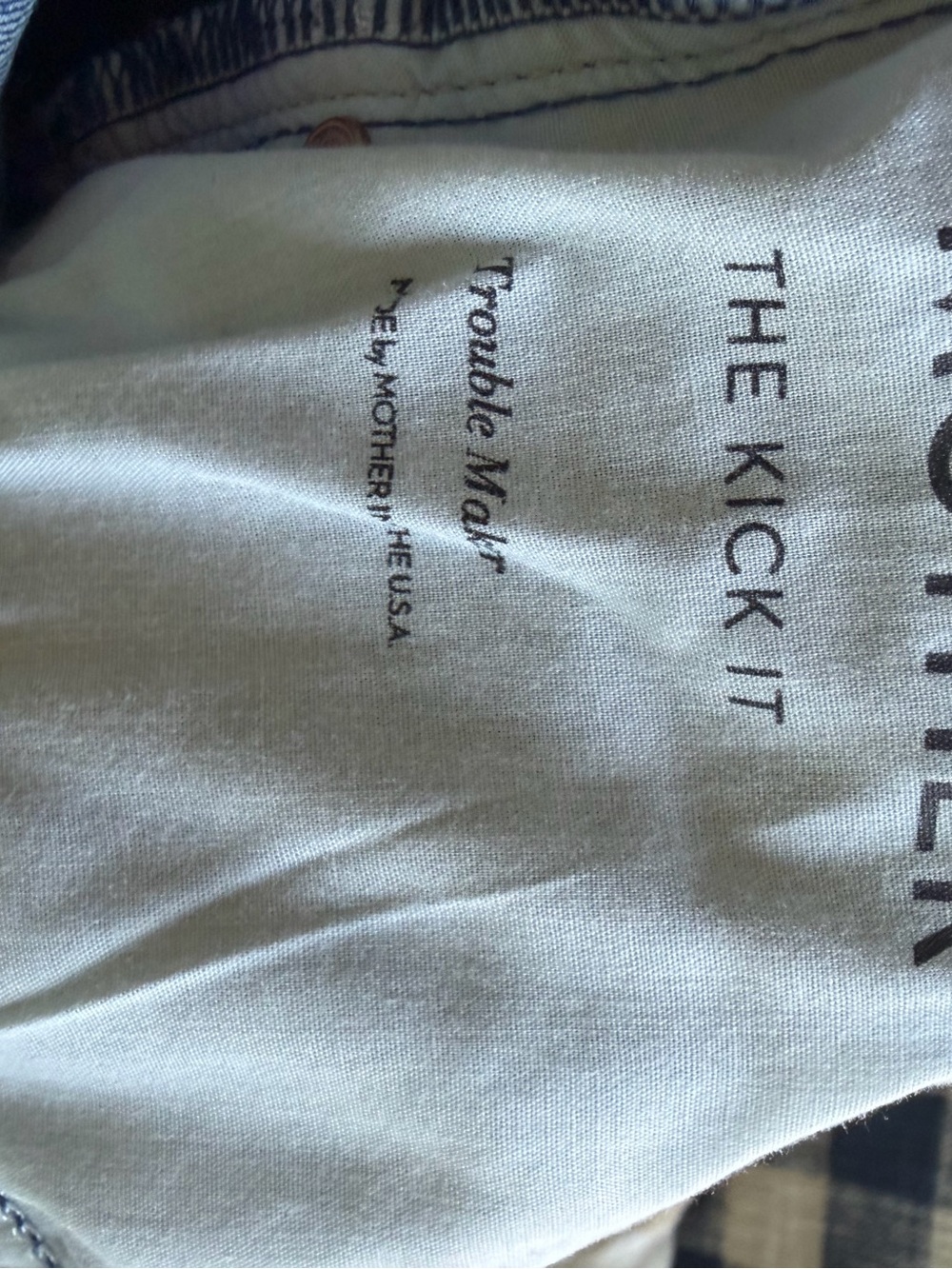 Mother jeans the kick it trouble maker, inseam 38